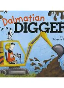 Dalmatian in a Digger