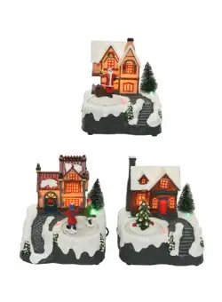 Decoratiune - LED Xmas Houses- Christmas Villages - mai multe modele | Kaemingk