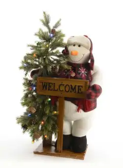 Figurina decorativa - Snowman with Tree | Kaemingk
