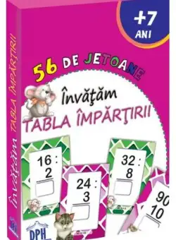 Învățăm tabla împărțirii - 56 de jetoane - Paperback brosat - *** - Didactica Publishing House