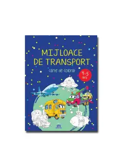 Mijloace de transport - 4-5 ani - carte de colorat