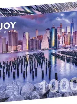 Puzzle 1000 piese - Cloudy Sky Over Manhattan - New York | Enjoy