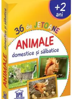 36 de jetoane. Animale domestice și sălbatice - Board book - *** - Didactica Publishing House