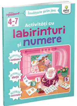 Activități cu labirinturi și numere 4-7 ani - Paperback brosat - Gama Junior