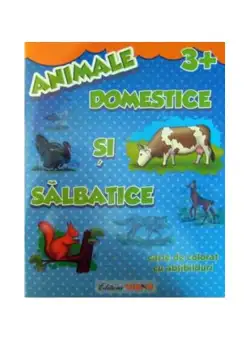Animale domestice și sălbatice 3+. Carte de colorat cu abțibilduri - Paperback brosat - Cristina Stroescu - Trend