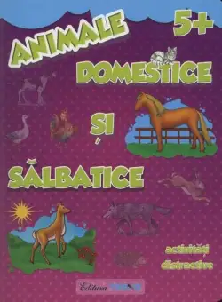 Animale domestice și sălbatice 5+. Carte de colorat cu abțibilduri - Paperback brosat - Cristina Stroescu - Trend