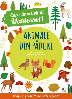 Carte de activități Montessori. Animale din pădure