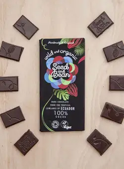 Ciocolata neagra 100% cacao - Salbatic si organic Bio | Seed and Bean