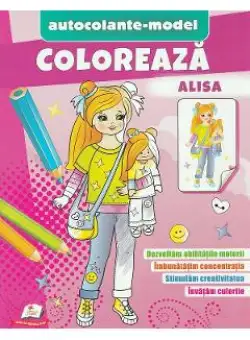 Coloreaza Alisa. Autocolante model