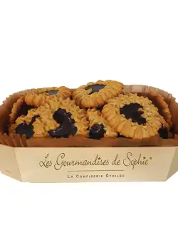 Cosulet cu biscuiti in forma de inima ( ciocolata neagra) - Barquette sables coeur (chocolat noir) | Les Gourmandises de Sophie