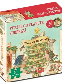 Crăciunul familiei Motănilă - Carte + Puzzle - Paperback - Lucy Brownridge - Didactica Publishing House