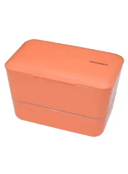 Cutie pentru pranz - Bento Box Expanded Double - Coral | Takenaka