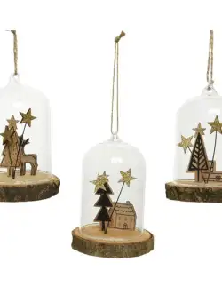Decoratiune - Christmas Decor in Cloche with Hanger - mai multe modele | Kaemingk