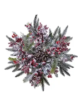 Decoratiune - Deco Star Frost Red Berrie, 50 cm | Kaemingk
