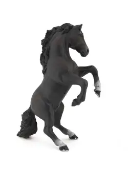 Figurina - Black reared up horse | Papo