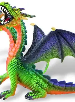 Figurina - Dragon verde cu 2 capete | Bullyland