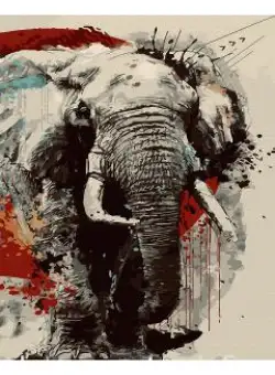 Pictura pe numere: Elefant India