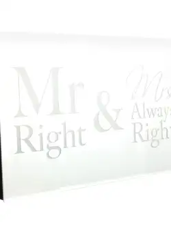 Placa cu oglinda led - Mr & Mrs Right | Lesser & Pavey