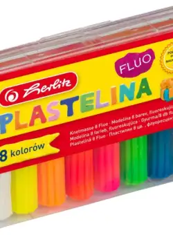 Plastilina - Set 8 culori fluorescente | Herlitz