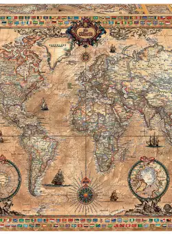 Puzzle 1000 piese - Antique World Map | Educa