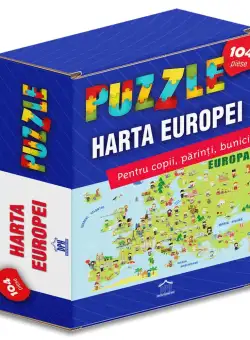 Puzzle 104 piese - Harta Europei | Didactica Publishing House