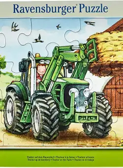 Puzzle 15 piese - Tractor la Ferma | Ravensburger