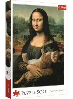 Puzzle 500 piese - Mona Lisa cu pisica | Trefl