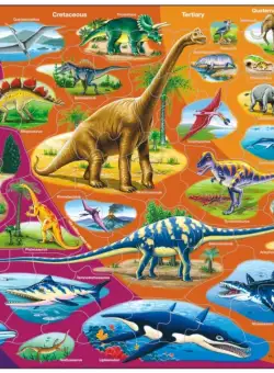 Puzzle 85 piese - Maxi - Dinosaurs | Larsen