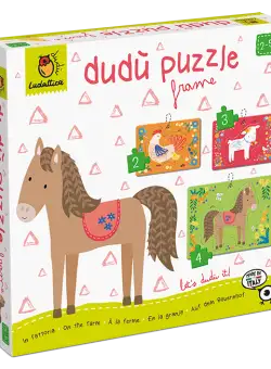 Puzzle educativ - Dudu Puzzle Frame: Animalele de la ferma | Ludattica