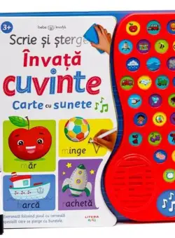 Scrie și șterge - Învață cuvinte - Board book - Litera mică