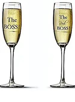 Set 2 pahare pentru sampanie - The Boss & The Real Boss | Lesser & Pavey