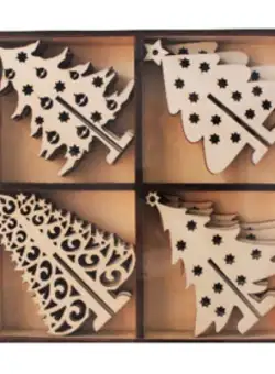 Set decoratiuni brad 3D, 12 piese | Sav Com