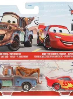 Set masinute metalice Cars - Road Trip Mater si Road Trip Fulger McQueen | Mattel