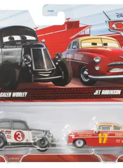 Set masinute metalice Cars3 - Caleb Worlley si Jet Robinson | Mattel
