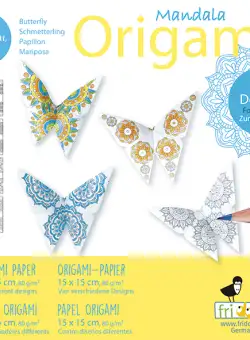 Set origami - Mandala Coloring Origami - Butterflies | Fridolin