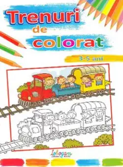 Trenuri de colorat 3-5 ani
