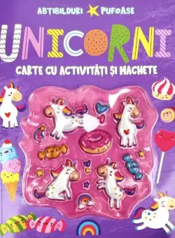 Unicorni cu abțibilduri pufoase - Paperback brosat - Flamingo