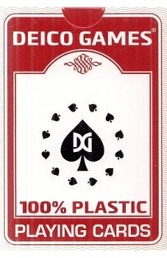 Carti de joc: Poker 100% Plastic. Rosu