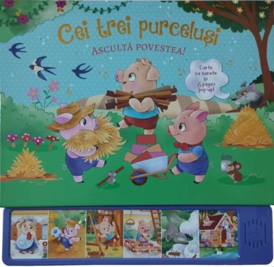 Cei trei purceluși: ascultă povestea + pop-up - Board book - Flamingo