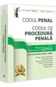 Codul penal si Codul de procedura penala. Septembrie 2025 - Dan Lupascu