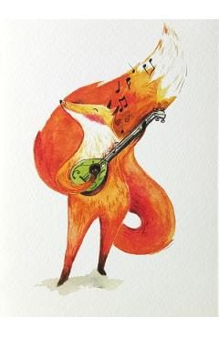 Felicitare: Vulpe cu mandolina