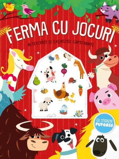 Ferma cu jocuri - stickere pufoase - Paperback - Kreativ
