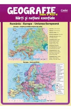 Geografie - Clasa 12 - Harti si notiuni esentiale - Octavian Mandrut