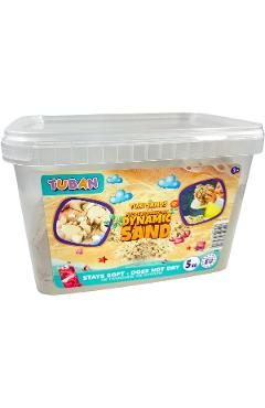 Nisip senzorial modelabil in cutie, natural, 5 kg