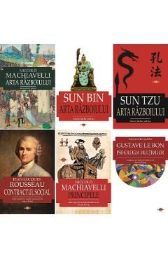 Pachet 6 carti: Istoria ideilor politice - Niccolo Machiavelli, Sun Bin, Sun Tzu, Jean-Jacques Rou, Gustave Le Bonsseau