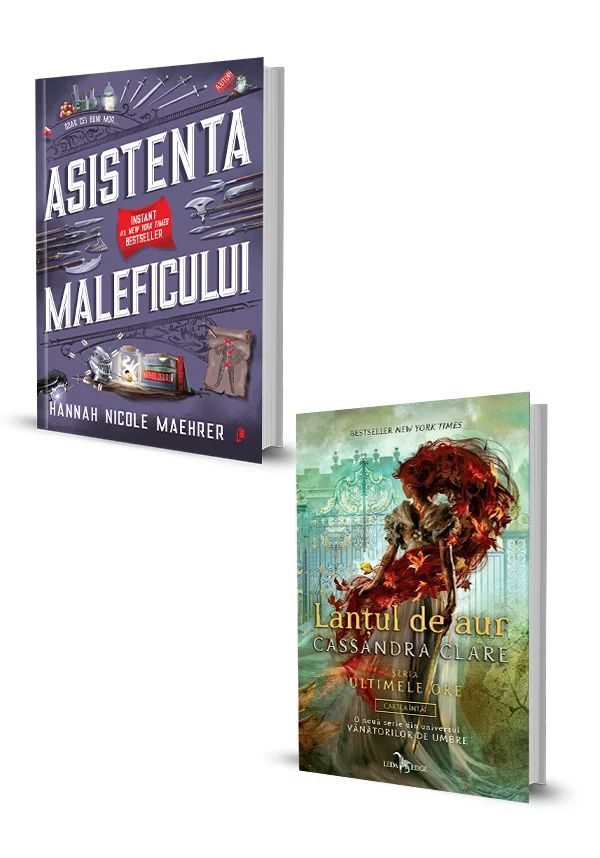 Pachet Asistenta Maleficului + Lantul de aur. Set 2 carti