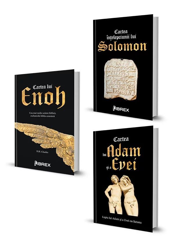Pachet Cartea lui Enoh + Cartea intelepciunii lui Solomon + Cartea lui Adam si a Evei. Set 3 carti