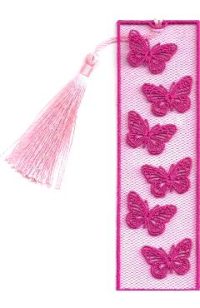 Semn de carte: Fluturi. Roz deschis si roz inchis
