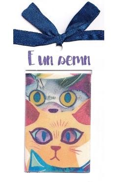 Semn de carte magnetic: Pisici. Model 1