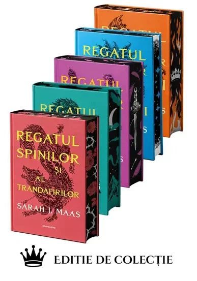 Seria ACOTAR - Regatul spinilor si al trandafirilor Hardcover. Set 5 volume